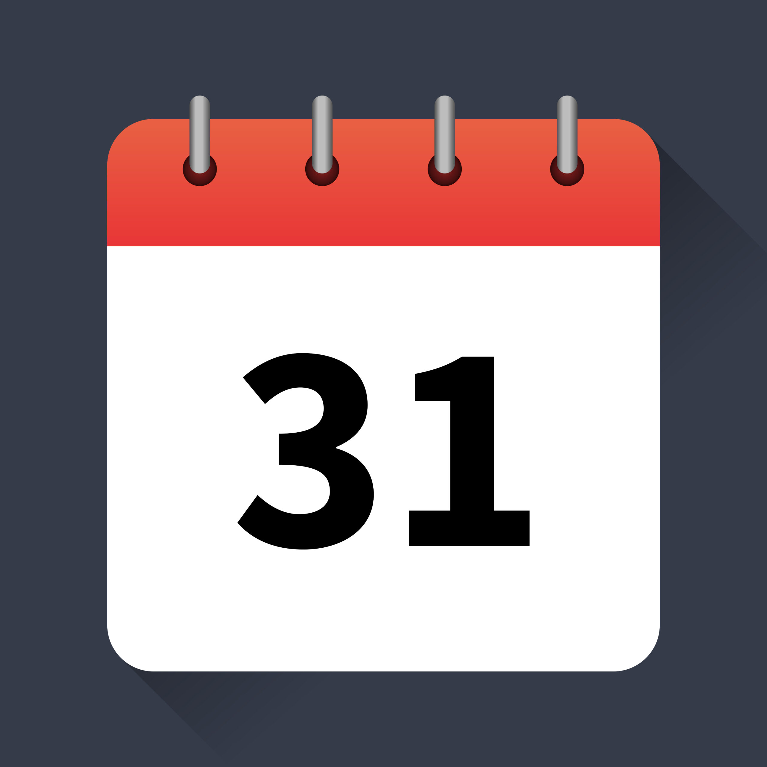 Gradient Red Calendar