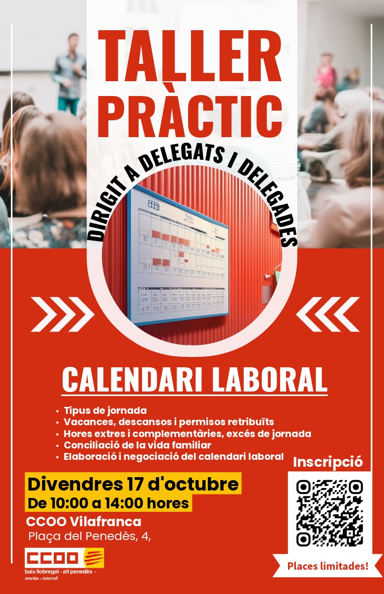 Cartell Taller Calendari Vilafranca 171025