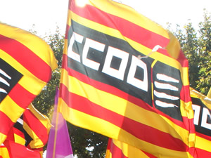 Banderes Ccoo Catalunya 11 Setembre .jpg