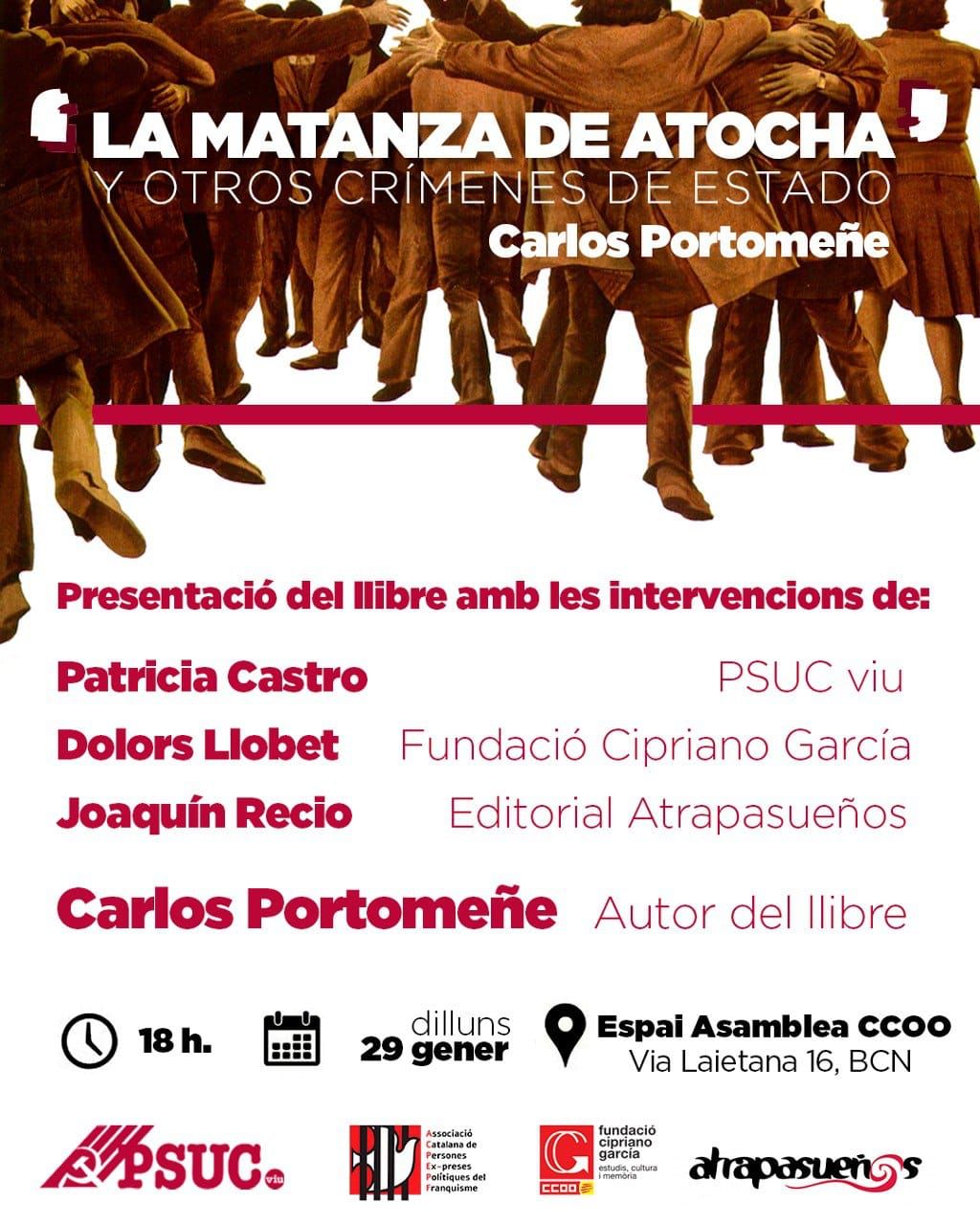 Presentació del llibre "La Matanza Atocha y Otros crímenes de estado"