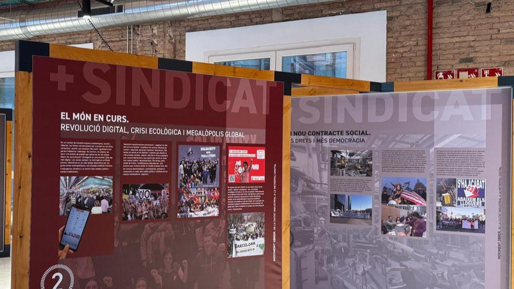 Baner Exposicio Sindicat El Mon En Curs