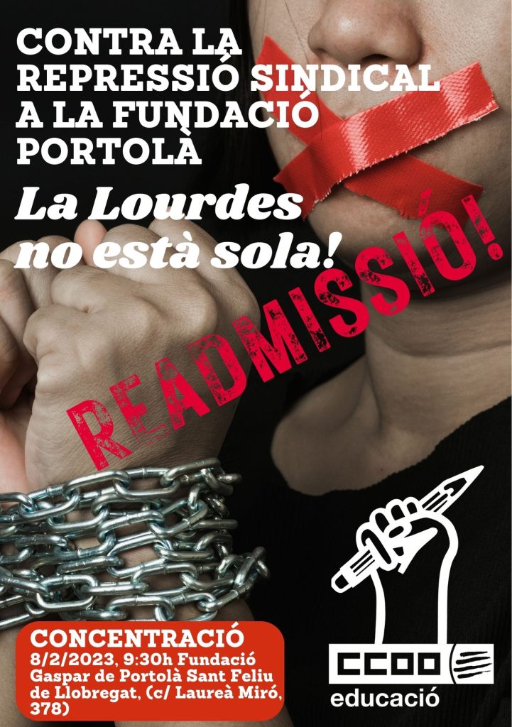 Contra La RepresiÓ Sindical En FundaciÓ PortolÀ (2)