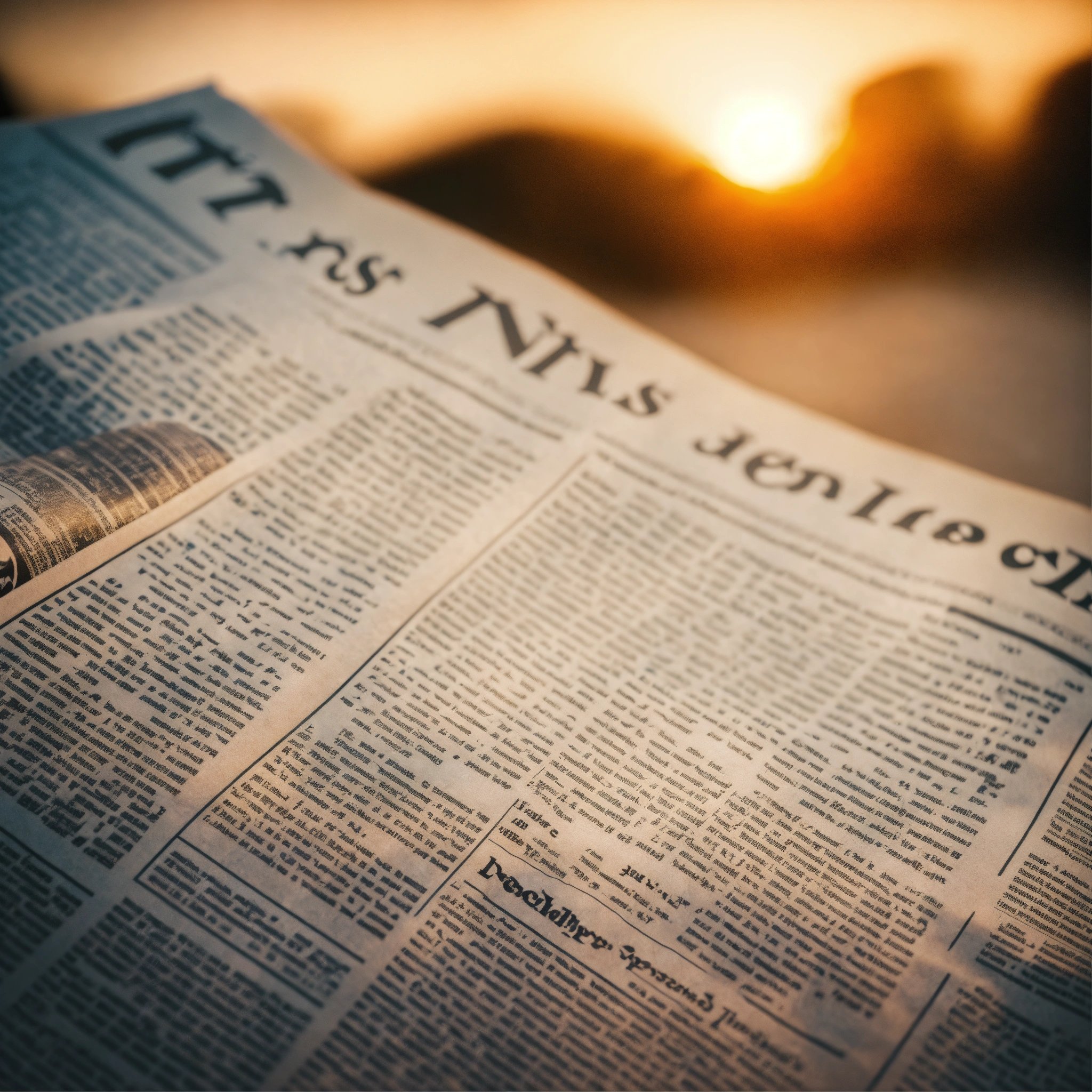 A Photo Of A Newspaper. The Newspaper Is A Broadsh