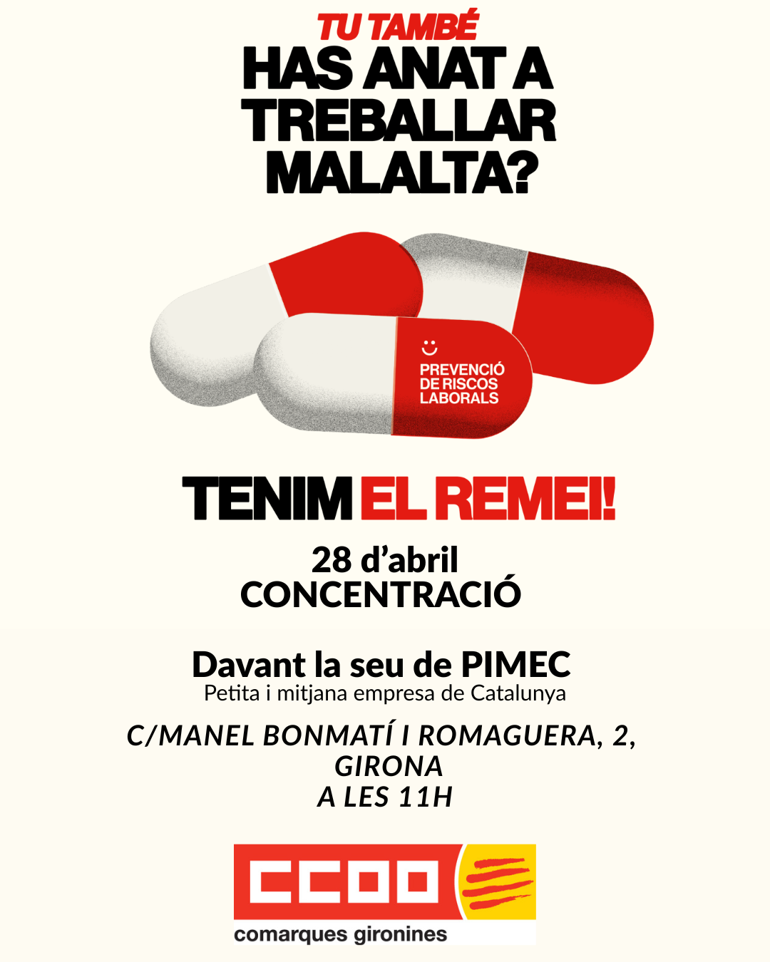 28 d'abril, diada internacional de la seguretat i la salut en el treball