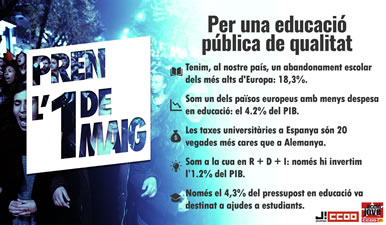 Cartell d'Acció Jove per una educació pública de qualitat