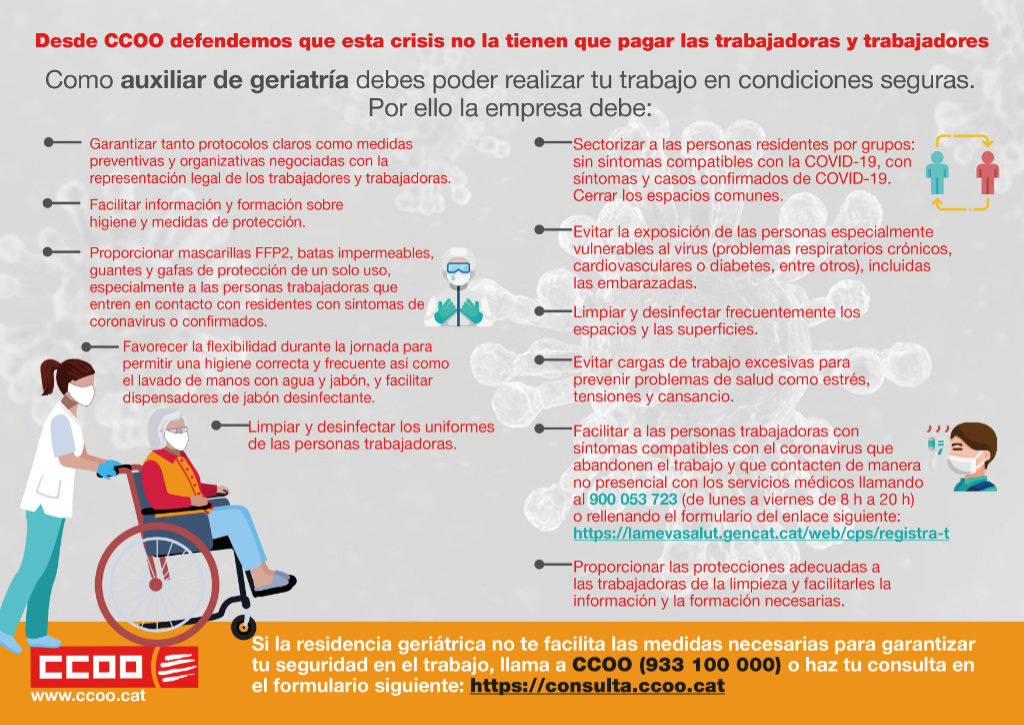 Com a auxiliar de geriatria has de poder fer la teva feina en condicions segures