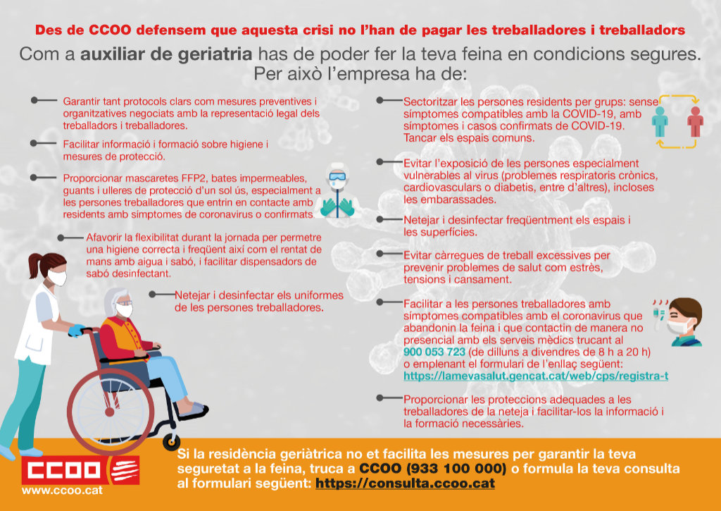Com a auxiliar de geriatria has de poder fer la teva feina en condicions segures