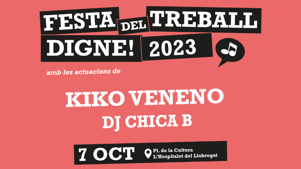 Baner Festa Treball Digne 2023 Kiko Veneno