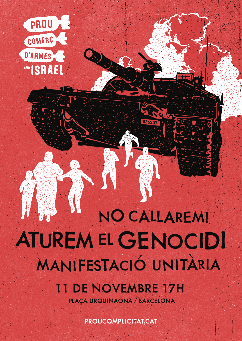 Cartell Manifestacio Palestina Aturem El Genocidi 11112023
