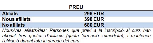 Preu Curs Tecnics Especialistes 2025