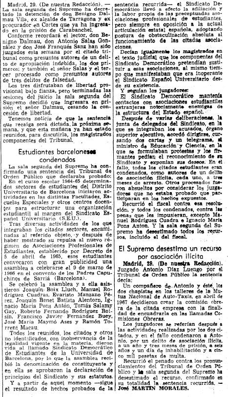 Josep Maria Maymo Assess La Vanguardia 1969