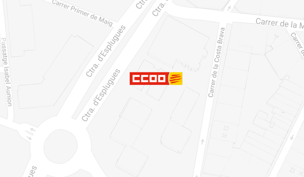 Mapa de situación de CCOO en Cornellà de Llobregat