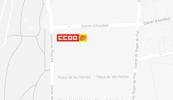 Mapa de situación de CCOO en Granollers