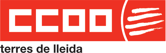 Logotip de CCOO de les Terres de Lleida en vermell