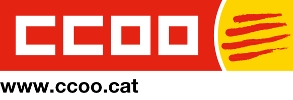 Logo de CCOO de Catalunya con la web