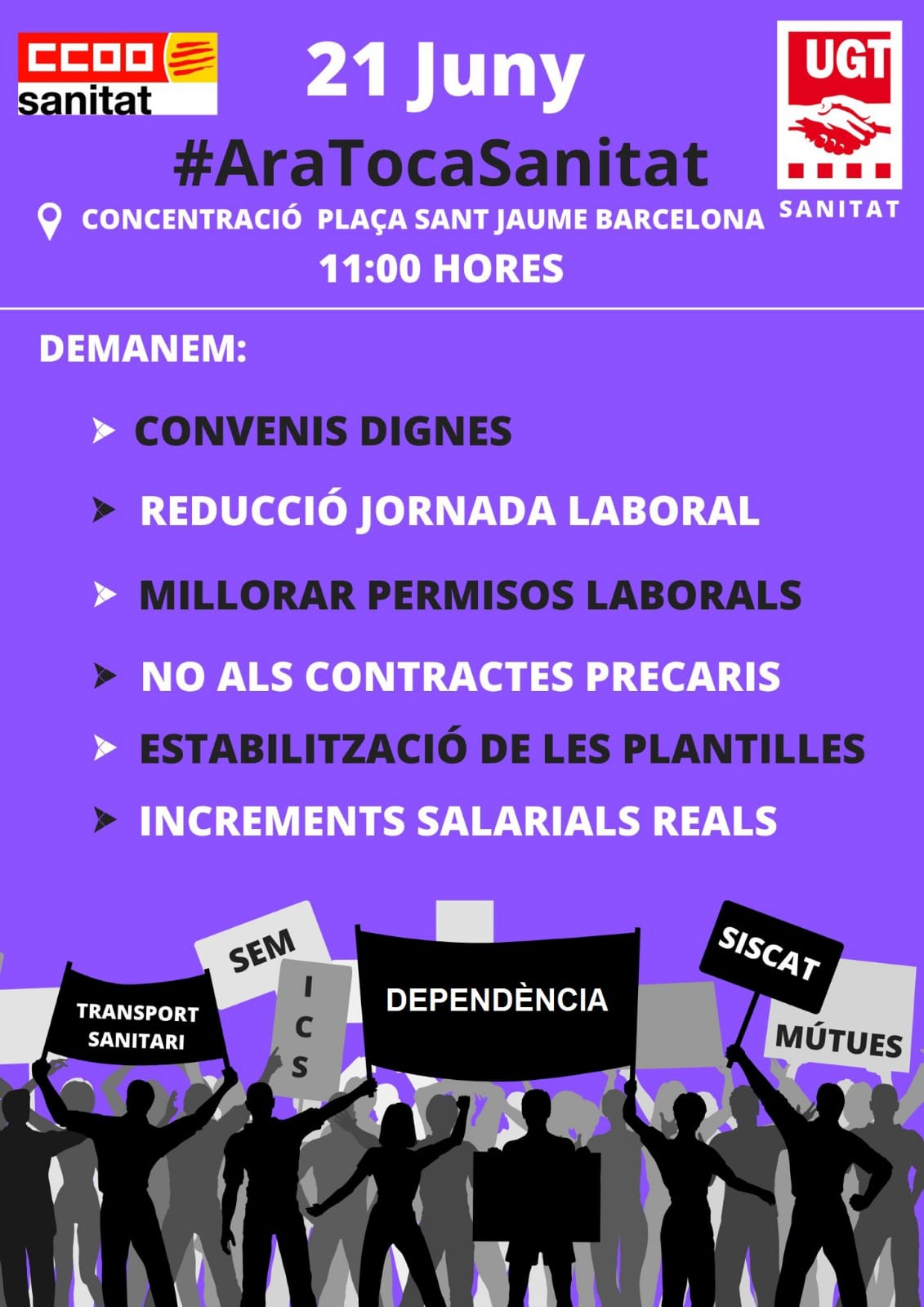 Mobilitzacio Sanitat 21 Juny Cartell Conjunt