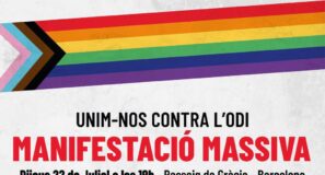 Cartell de la Manifestació contra l'LGTBIfòbia del 22 de juliol