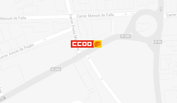Mapa de situació de CCOO a Figueres