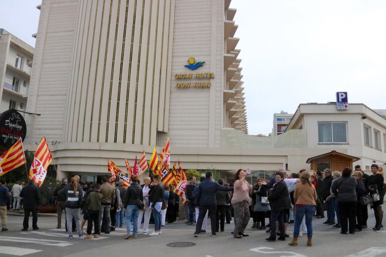 Protesta Treballadors Hotel Don Juan Lloret Abril 2017