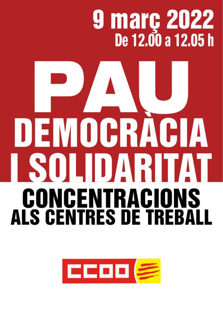 Cartell Concentracio Pau Democracia Solidaritat