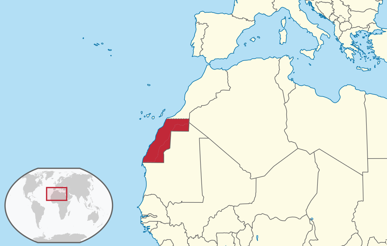 Sahrawi Arab Democratic Republic In Its Region (claimed).svg