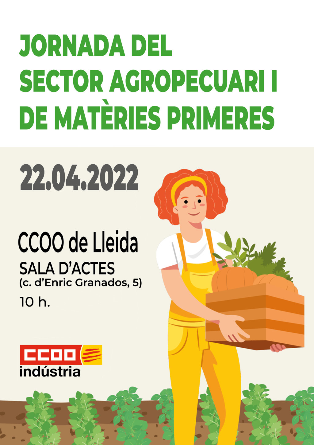 Cartell Jornada Sector Agropecuari Materies Primeres