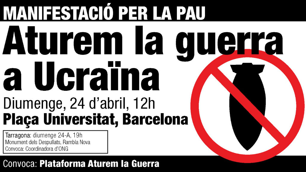 Manifestacio Per La Pau 24 Abril 2022