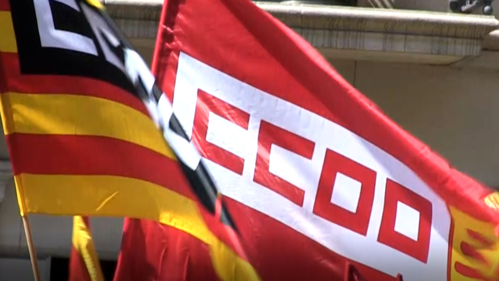 Banderes Ccoo Catalunya 1 Maig 2022