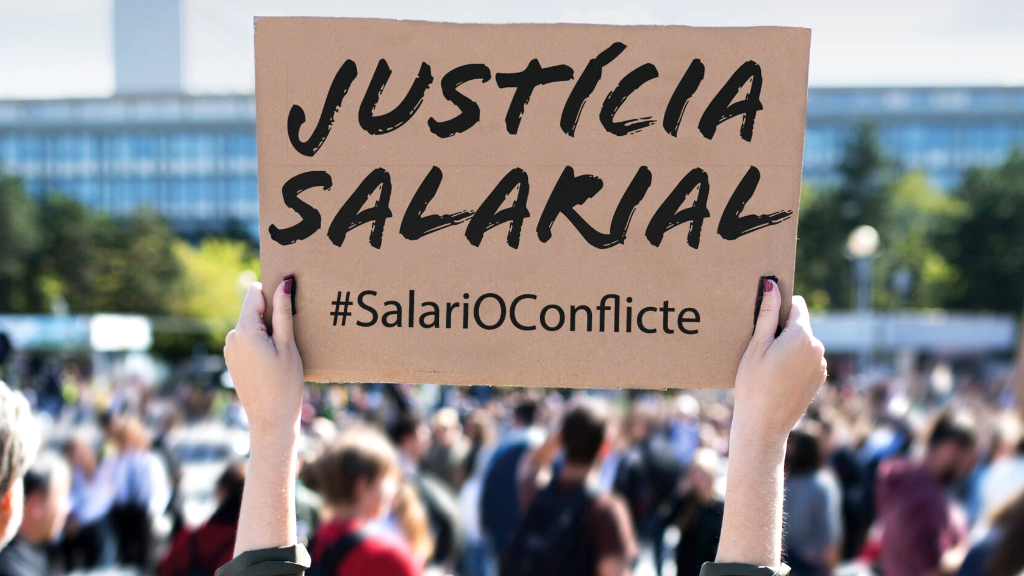 Cartell Justicia Salarial Salari O Conflicte