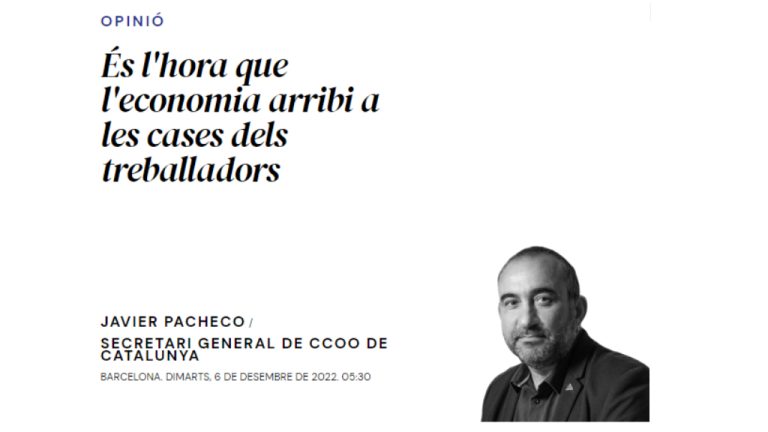 Javier Pacheco Es Hora Economia Arribi Cases Dels Treballadors On Economia