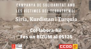 Campaña Solidaridad Victimas Terratremol Siria Turquía