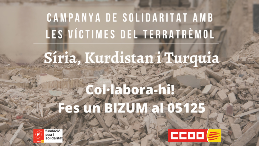Campanya Solidaritat Victimes Terratremol Siria Turquia