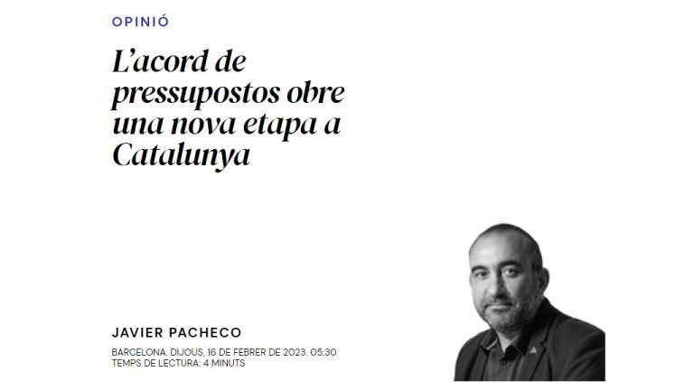 Javier Pacheco Acord Pressupostos On Nacional