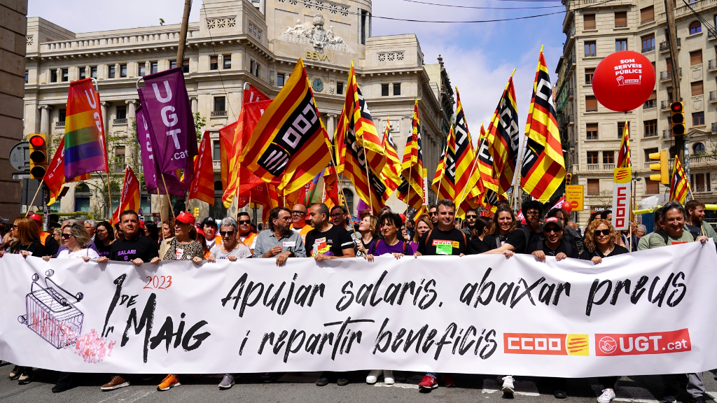 Manifestacio Barcelona 1 Maig 2023
