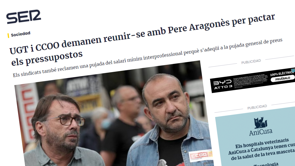 Javier Pacheco Camil Ros Cadena Ser Pere Aragones