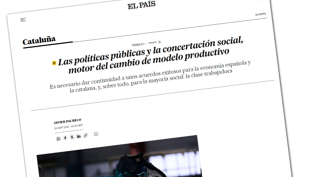Article Javier Pacheco El Pais Canvi Model Productiu