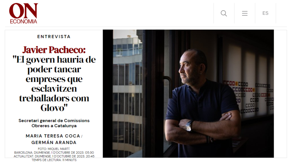 Javier Pacheco On Economia Govern Tancar Empreses Esclavitzen