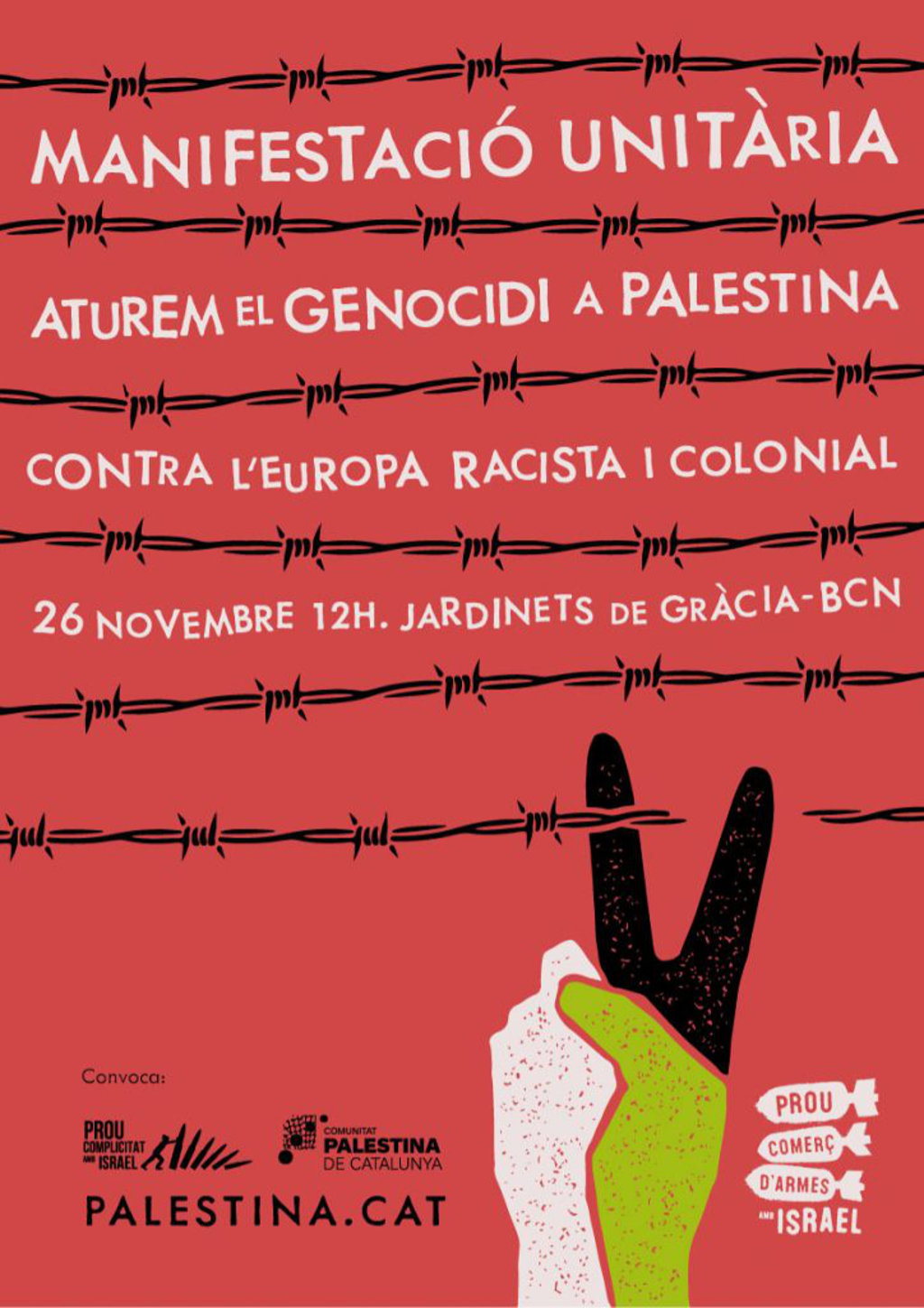 Cartell Manifestacio Aturem Genocidi Palestina 26112023