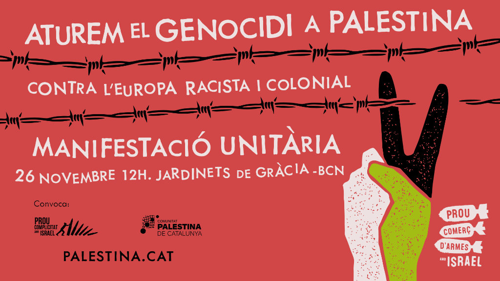 Manifestacio Aturem Genocidi Palestina 26112023