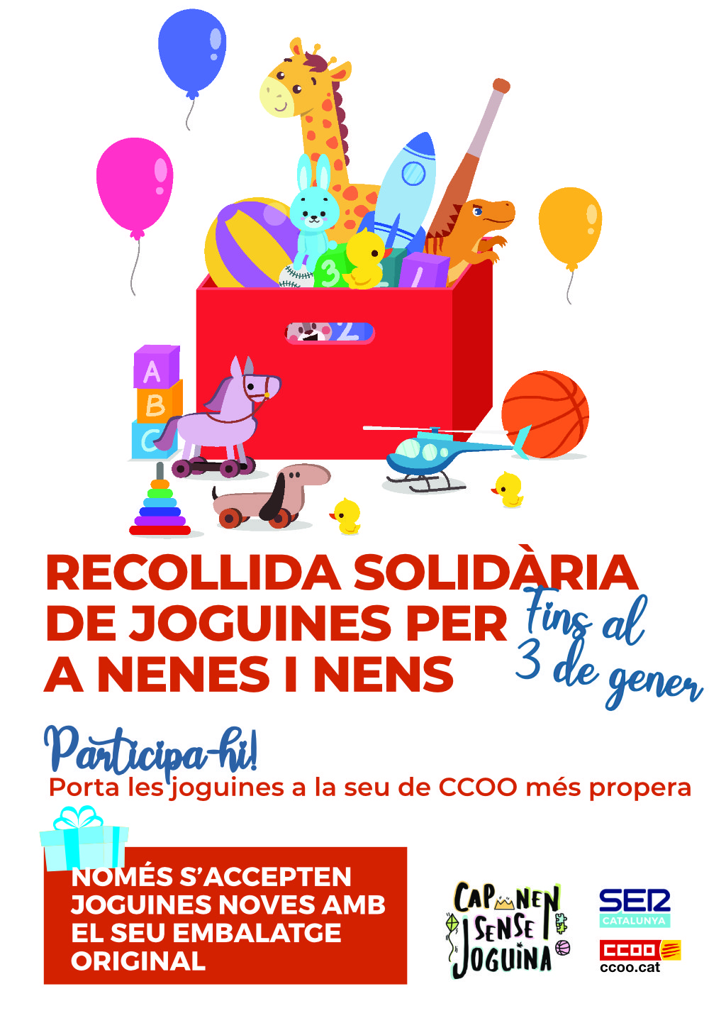 Cartel Recogida Solidaria De Juguetes Para Niñas y Niños