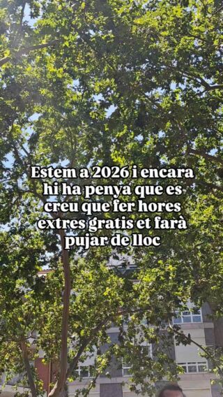 Que no us la colin, les hores extres es paguen😉